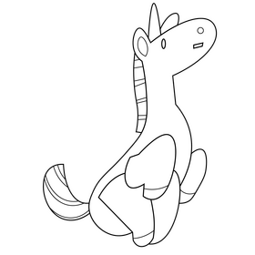 Cartoon unicorn head drawing black and white clipart free download