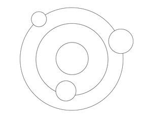 Planets illustration black and white clipart