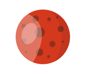 Red planet drawing clipart