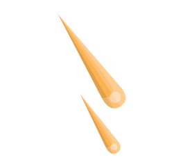 Falling comets clipart