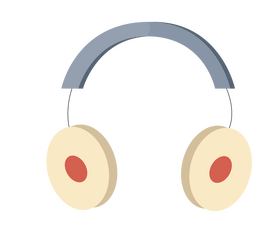 Cartoon headphones clipart