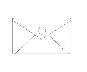 Envelope black and white clipart
