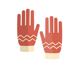 Winter gloves illustration clipart