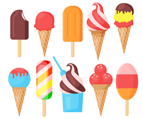 Set of ice cream vector