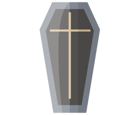 Halloween coffin drawing clipart