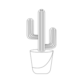 Saguaro Cactus black and white clipart free download