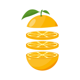 Orange slices clipart
