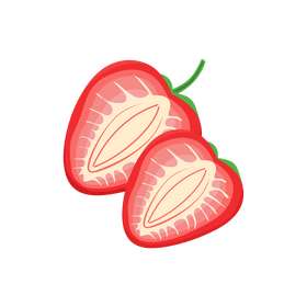 Strawberry slices clipart