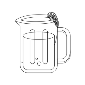 Strawberry juice black and white clipart