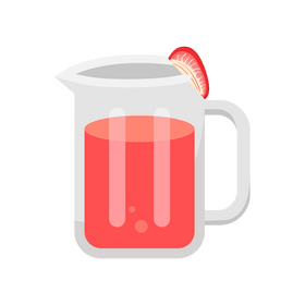 Strawberry juice clipart