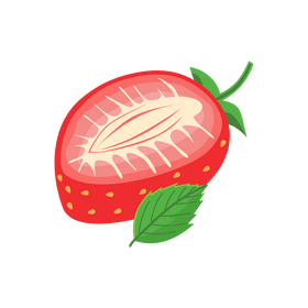 Strawberry cut clipart