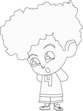 Dennis Hotel Transylvania cartoon black and white clipart