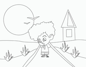 Dennis Hotel Transylvania cartoon black and white vector