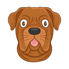 Dog face clipart