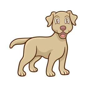 Labrador dog clipart vector free download