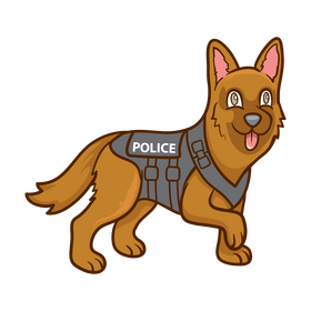 Police dog clipart