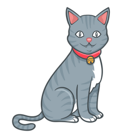 Cat sitting clipart