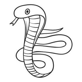 Snake black and white clipart