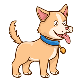 Cute dog clipart