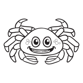 Crab black and white clipart