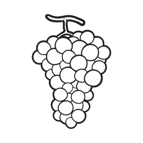 Grape black and white clipart