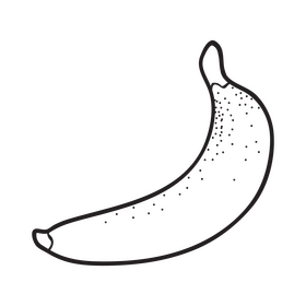 Banana black and white clipart