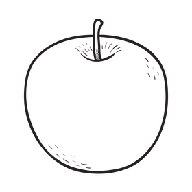 Apple black and white clipart