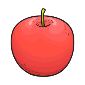 Red apple clipart