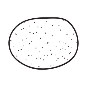 Potato black and white clipart