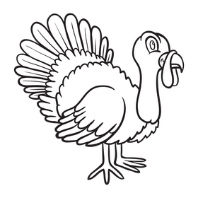 Turkey black and white clipart