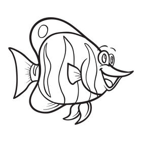 Tilapia fish black and white clipart free download