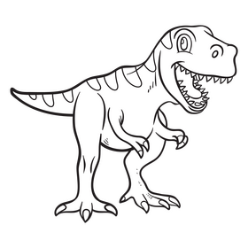 Dinosaur black and white clipart