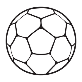 Football black and white clipart