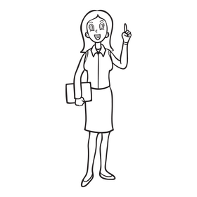 Teacher clothing drawing black and white clipart free download