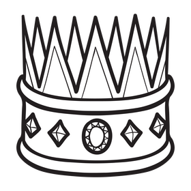 Crown black and white clipart