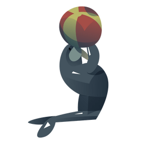 Walrus playing ball clipart