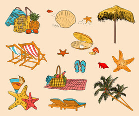 Beach Set vector
