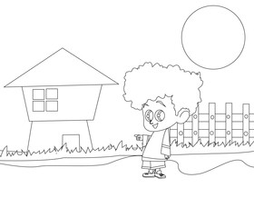 Dennis Hotel Transylvania black and white vector