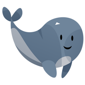 Whale happy clipart