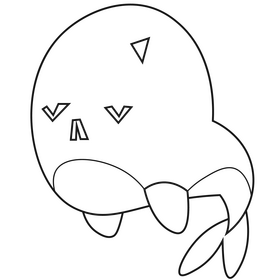 Whale sleeping black and white clipart