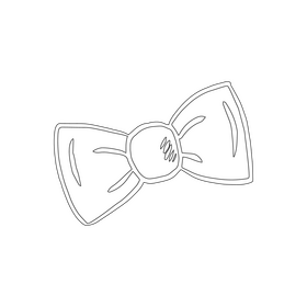 Green Bow Tie black and white clipart