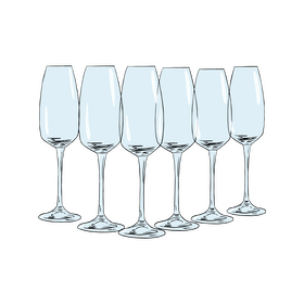 Champagne Flute Glass clipart