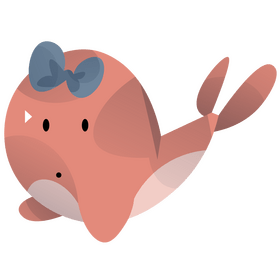 Cartoon whale female clipart