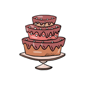 Three Step Chocolate Cake clipart