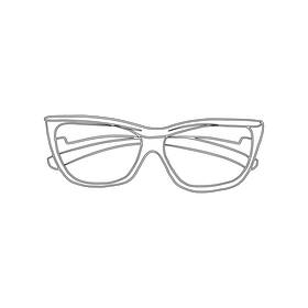 Cinema 3d Glasses black and white clipart