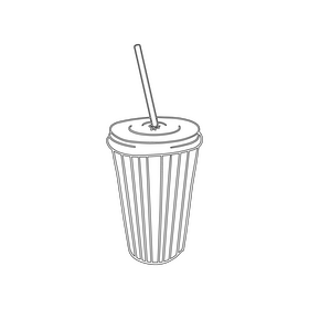 Cinema Soda Drink black and white clipart