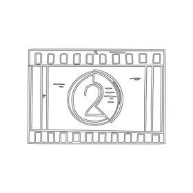 Cinema Film Frame black and white clipart