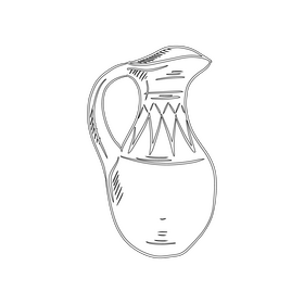 Jug Clay Decanter black and white clipart