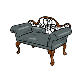 Vintage Couch clipart