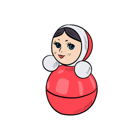 Matryoshka Russian Nesting Dolls clipart